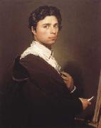 Jean Auguste Dominique Ingres Self-portrait at the Easel (mk04) oil painting on canvas